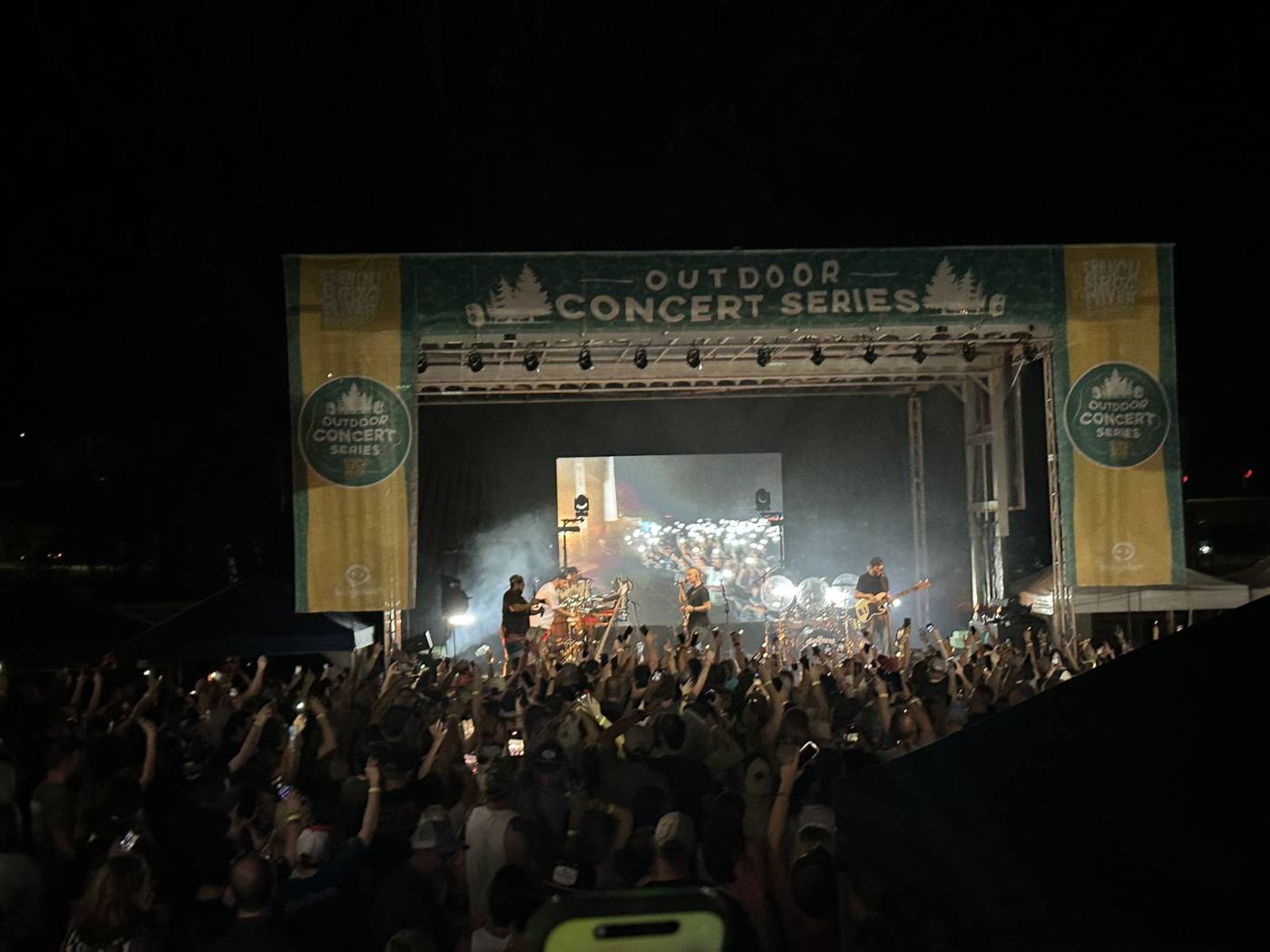 Stagebot SL100 mobile stage at an event